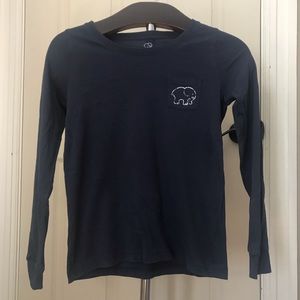 Navy Blue Ivory Ella Long Sleeve Tee